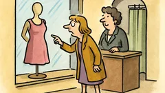 Dowcip: Kobieta w sklepie pyta o sukienkę