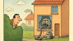 Dowcip: Gdy sąsiad wyjeżdża, wraca potwór