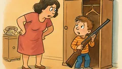 Dowcip: Dlaczego Jaś chowa strzelbę taty?