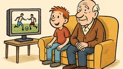 Dowcip: Dziadku, chcesz obejrzeć ze mną mecz?