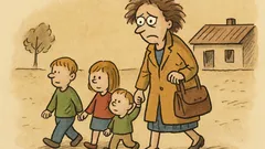 Dowcip: Żona wraca ze spaceru z trójką dzieci