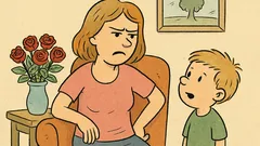 Dowcip: Synek pyta mamę o imię cioci