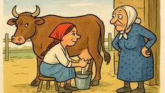 Dowcip: Wnuczka wydoiła krowę w dwie minuty